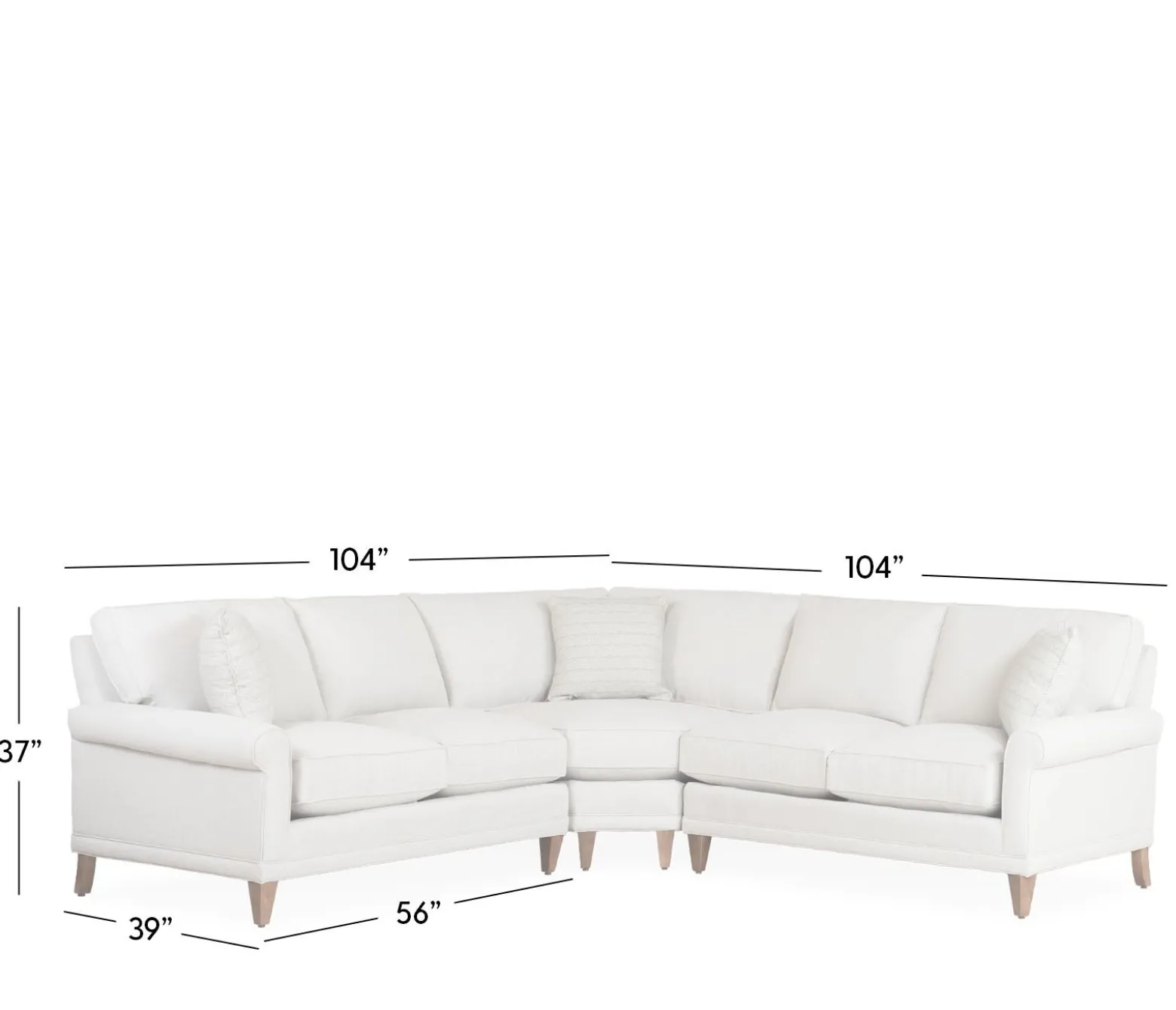 Ashford 3-Piece Sectional - 2-Seat RSE/LSE & Wedge