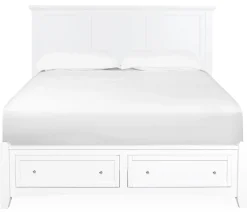 Atlantic King Platform Storage Bed - White