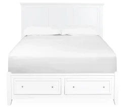 Atlantic Queen Platform Storage Bed - White