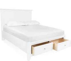 Atlantic Queen Platform Storage Bed - White