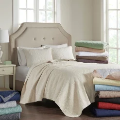 Becky Grey Reversible 2-Piece Coverlet Set - Twin/Twin XL