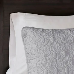 Becky Grey Reversible 2-Piece Coverlet Set - Twin/Twin XL