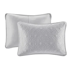 Becky Grey Reversible 2-Piece Coverlet Set - Twin/Twin XL