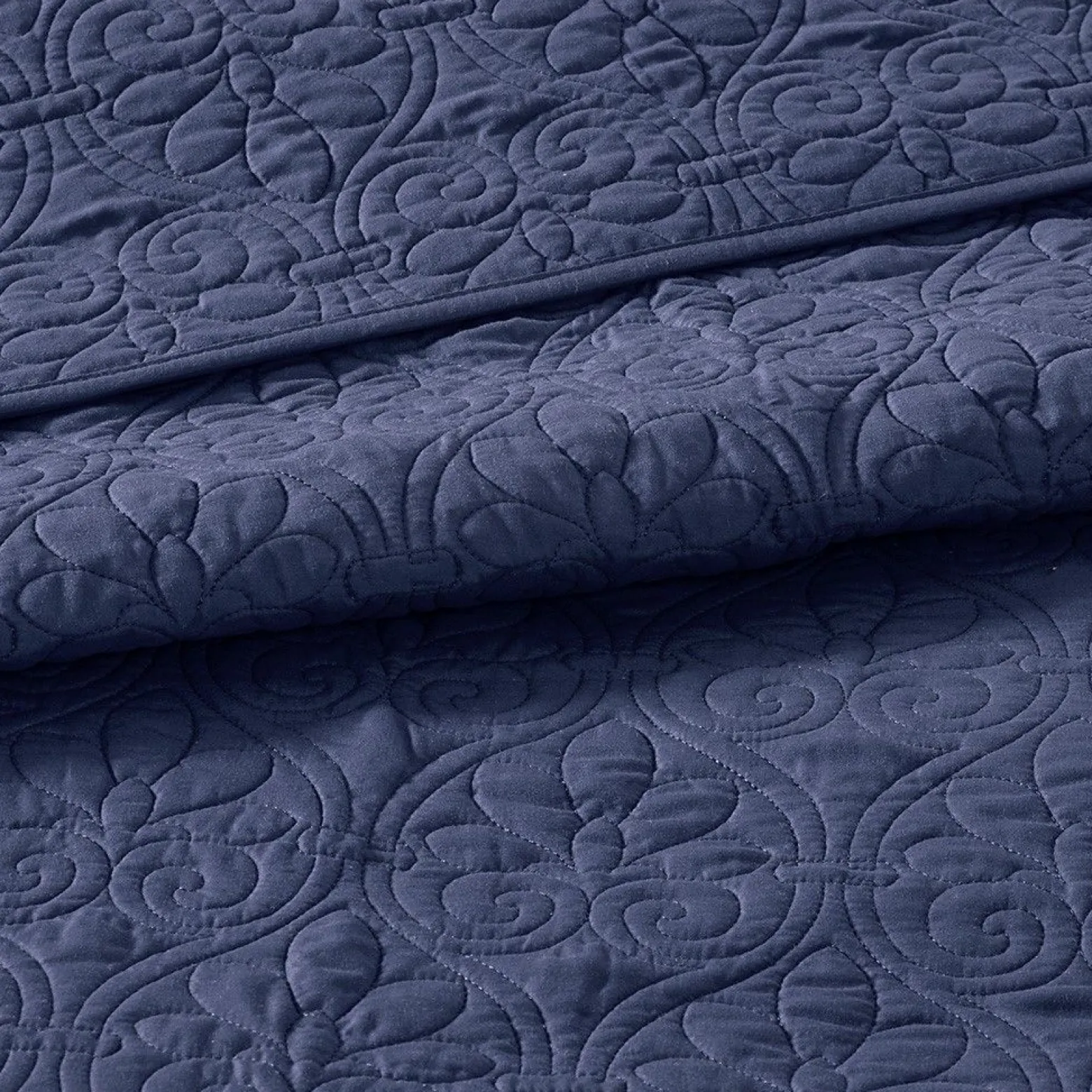 Becky Navy Reversible 3-Piece Coverlet Set - Full/Queen