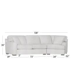 Bedford 2-Piece Sectional - LHF Apt. Sofa, RHF Cuddler