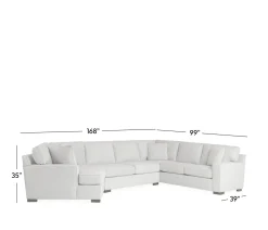 Bedford 3-Piece Sectional - RHF Sofa Sectional, Armless Apt Sofa, & LHF Cuddler