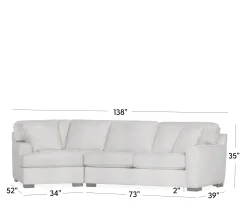 Bedford 2-Piece Sectional - RHF Apt. Sofa, LHF Cuddler
