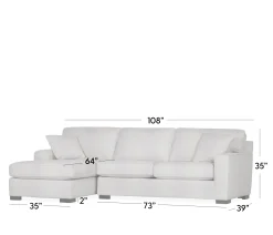 Bedford 2-Piece Sectional - RHF Apt. Sofa, LHF Chaise