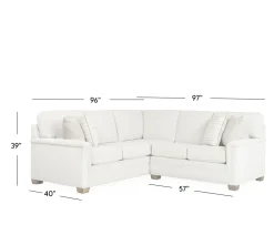 Brunswick 2-Piece Sectional RA Loveseat and LAC Sofa with Corner