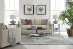 Button Ice Blue Pillow