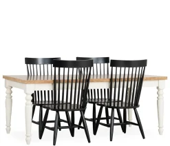 Cape Cod 5-Piece Dining Set w/ Black Chairs