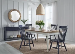 Cape Cod 5-Piece Dining Set with Denim Chairs