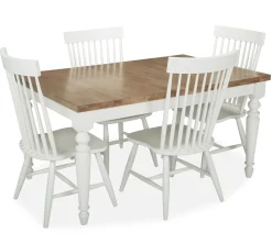 Cape Cod 5-Piece Dining Set w/ Lumina White Chairs