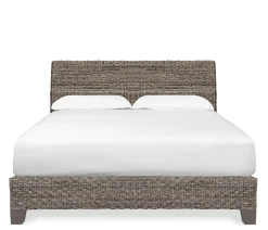 Catalina King Woven Platform Bed - Gray Wash