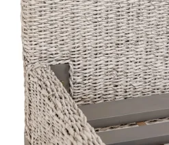 Catalina Queen Woven Platform Bed - White Wash