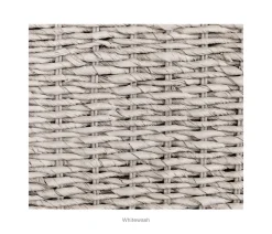 Catalina Queen Woven Platform Bed - White Wash
