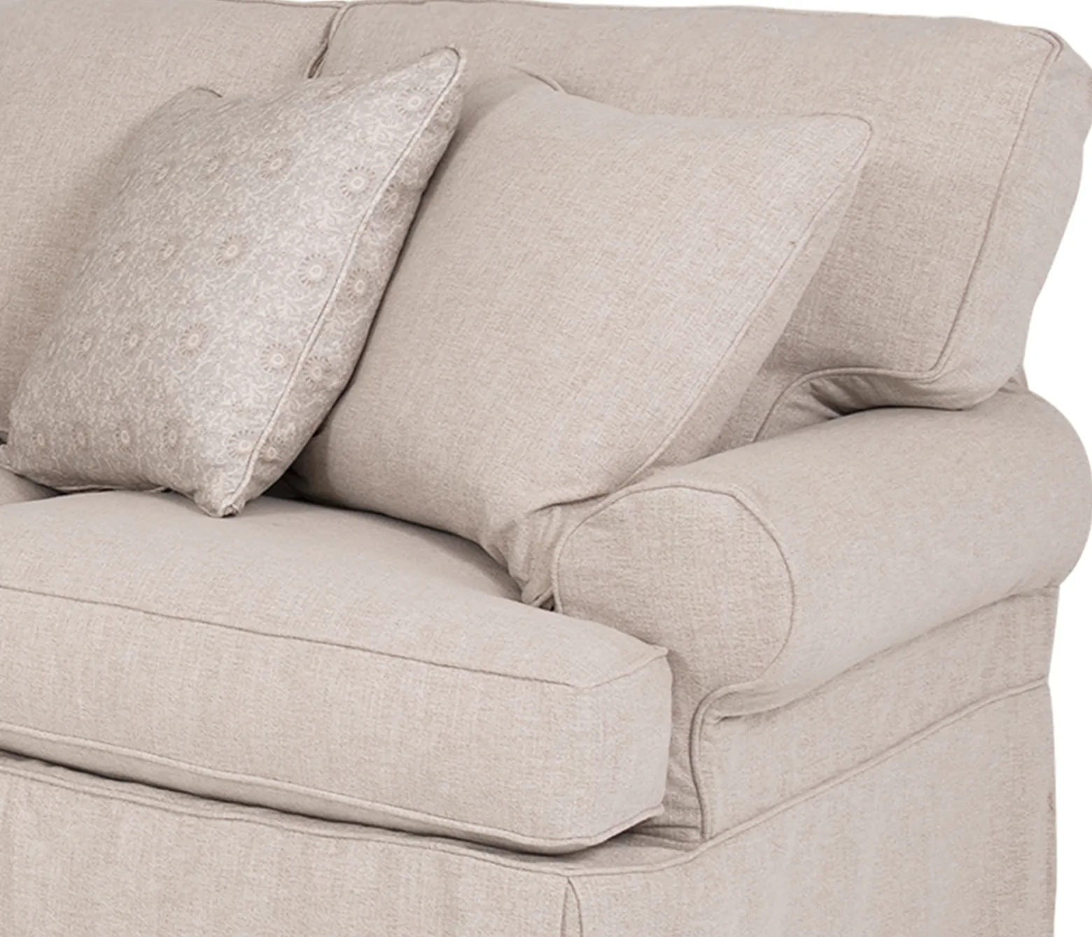 Cindy 2 Piece Slipcover Sectional - LSE 3 Seat Corner, RSE 3 Seat End