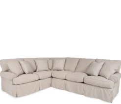 Cindy 2 Piece Slipcover Sectional - RSE 3 Seat Corner, LSE 3 Seat End