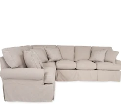 Cindy 2 Piece Slipcover Sectional - RSE 3 Seat Corner, LSE 3 Seat End