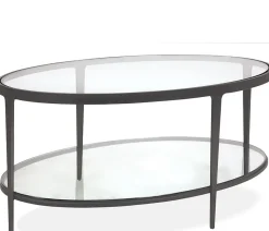 Clooney Oval Coffee Table - Gunmetal