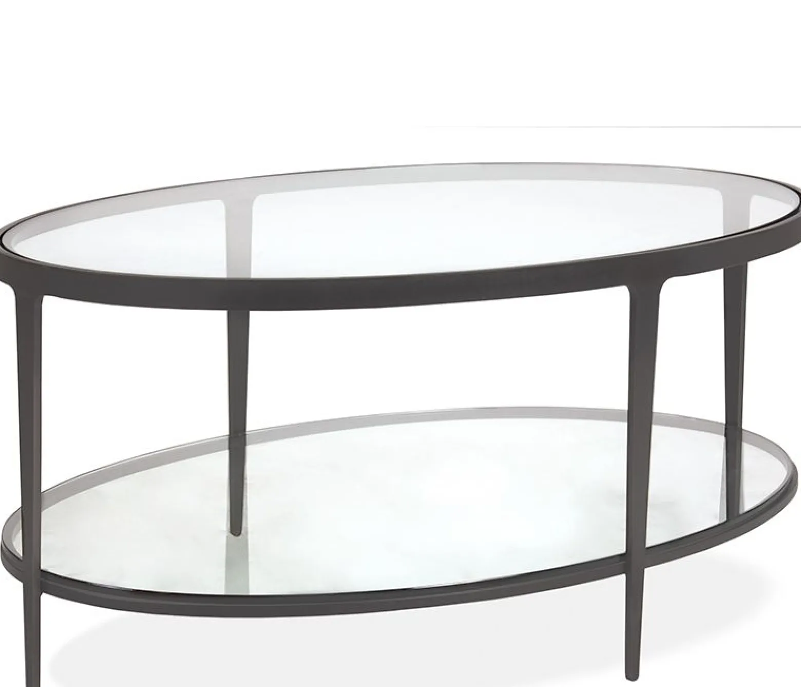 Clooney Oval Coffee Table - Gunmetal