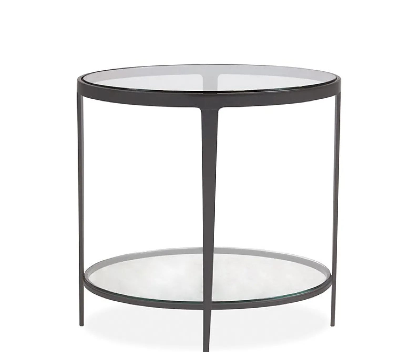 Clooney Oval Side Table - Gunmetal