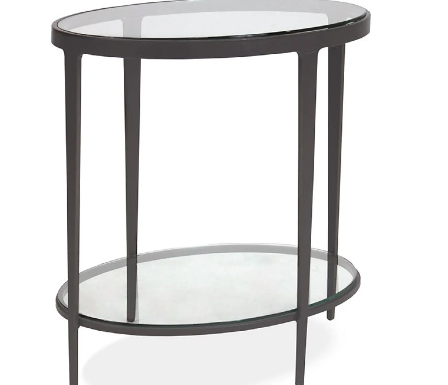 Clooney Oval Side Table - Gunmetal