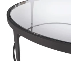 Clooney Round Coffee Table - Gunmetal