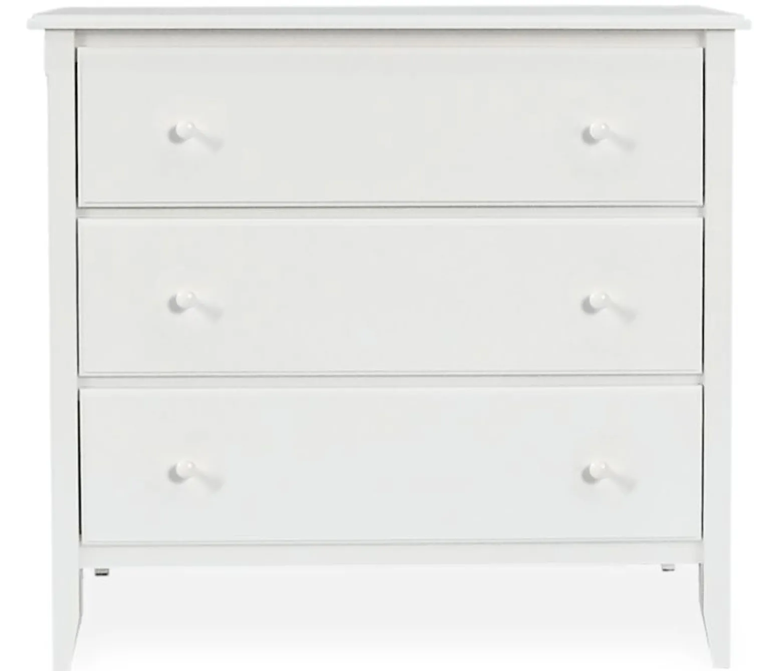 Cottage 3-Drawer Wide Chest with Wooden Knobs