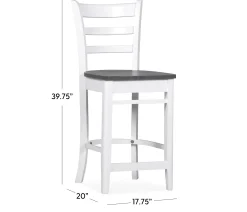 Cove II - 5-Piece Counter Dining Set w/ Ladder Back Stools