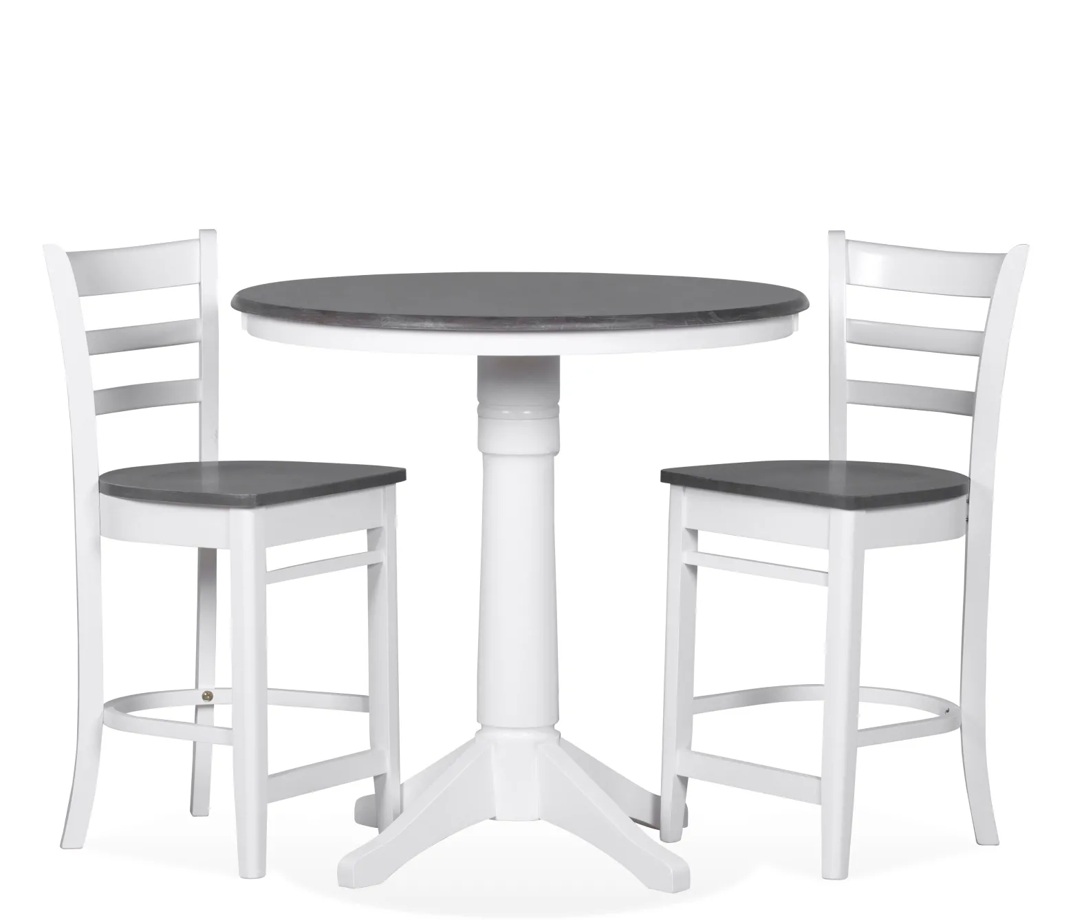 Cove II - 3-Piece Counter Dining Set w/ Ladder Back Stools