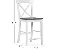 Cove II - 5-Piece Counter Dining Set w/ X-Back Stools