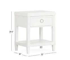 Duxbury Bedside Table - Shell White