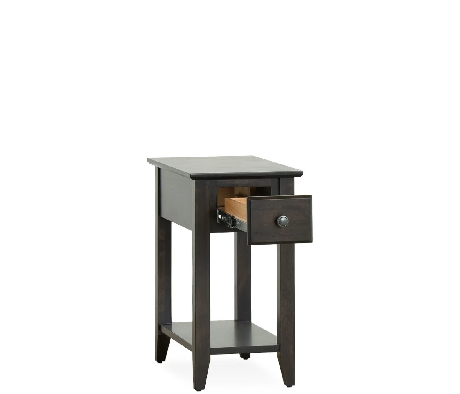 Edmund Chairside Table - Rich Chocolate