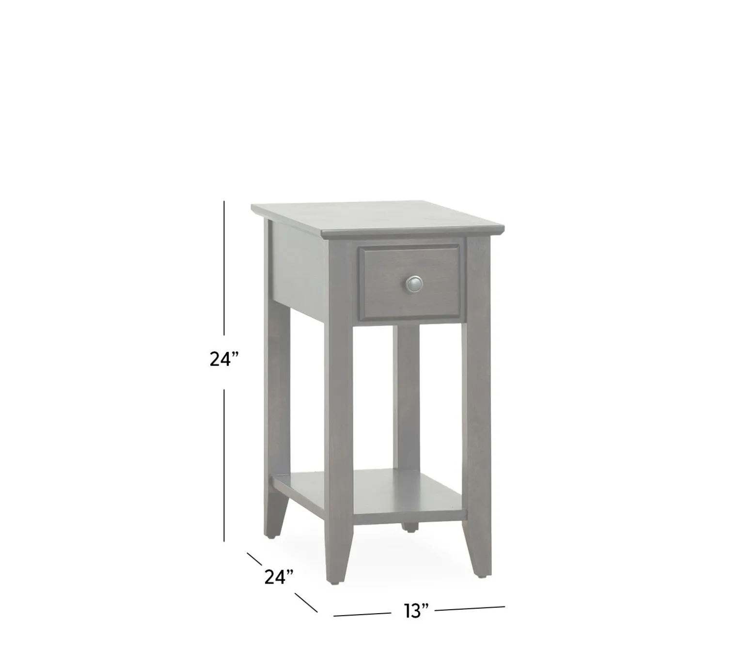 Edmund Chairside Table - Rich Chocolate
