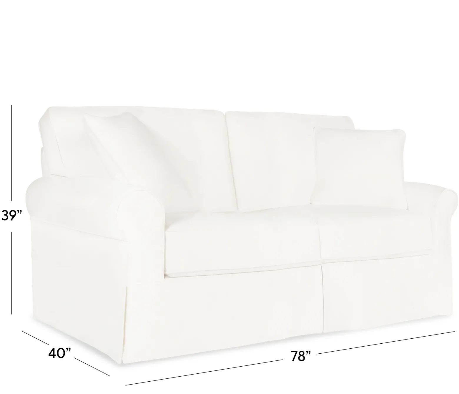 Fairbanks Slipcover Apartment Sofa