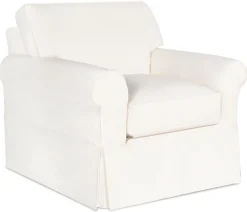 Fairbanks Slipcover Chair with Cloud Cushions - White