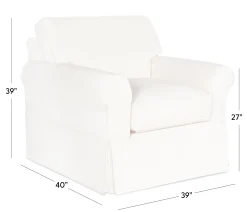 Fairbanks Slipcover Chair - White