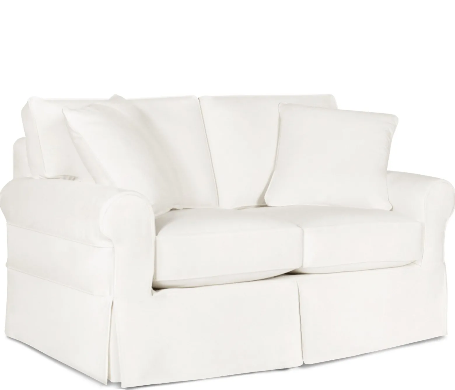 Fairbanks Slipcover Loveseat - White