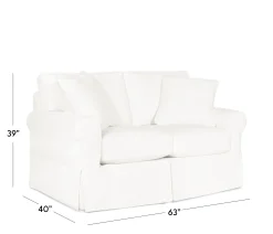 Fairbanks Slipcover Loveseat - White