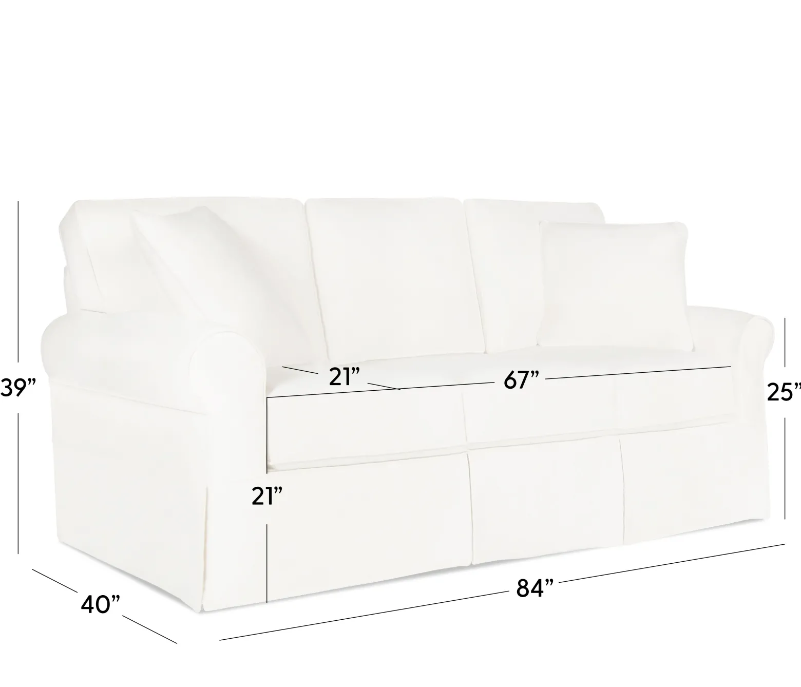 Fairbanks Slipcover Sofa - White