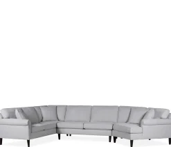 Grayson 3 Piece LHF Sofa Sectional Armless, RHF Cuddler - Villa Dove