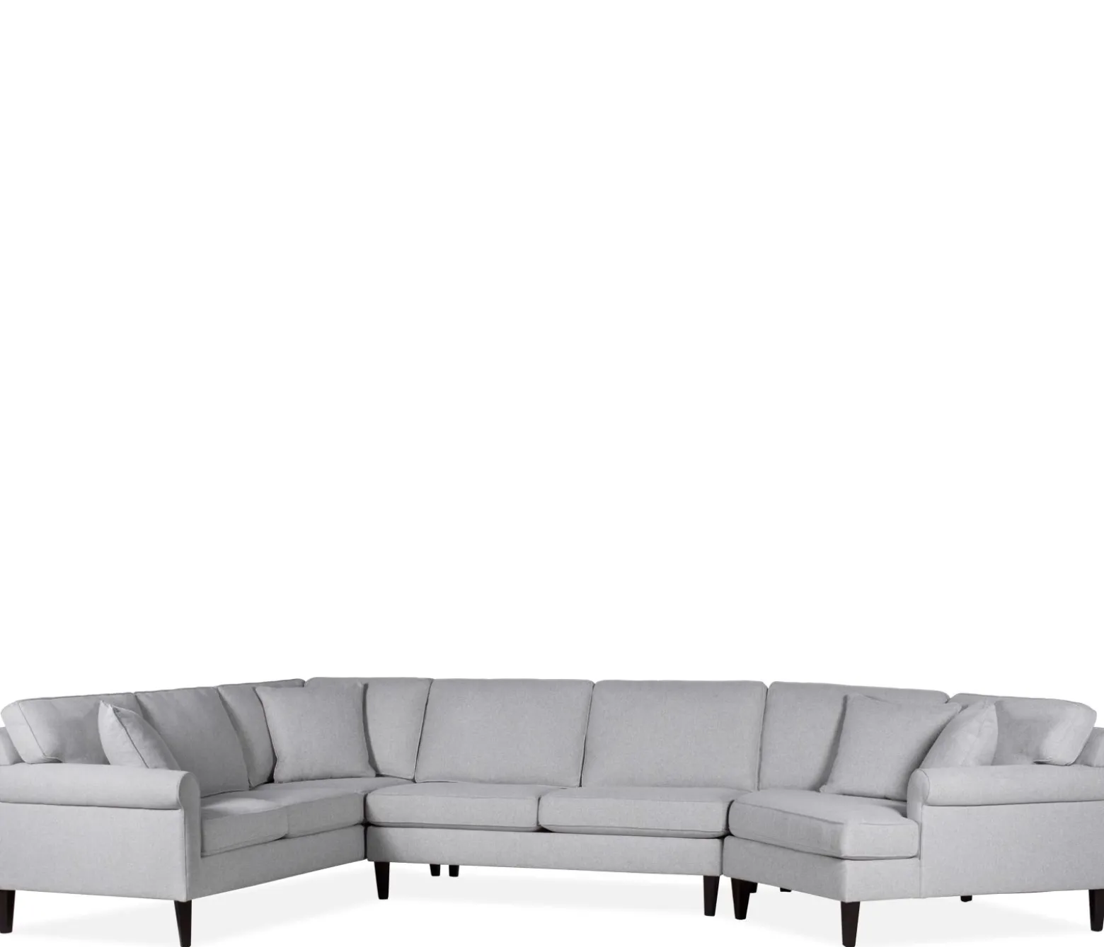 Grayson 3 Piece LHF Sofa Sectional Armless, RHF Cuddler - Villa Dove