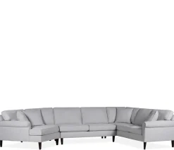 Grayson 3 Piece RHF Sofa Sectional Armless, LHF Cuddler - Villa Dove