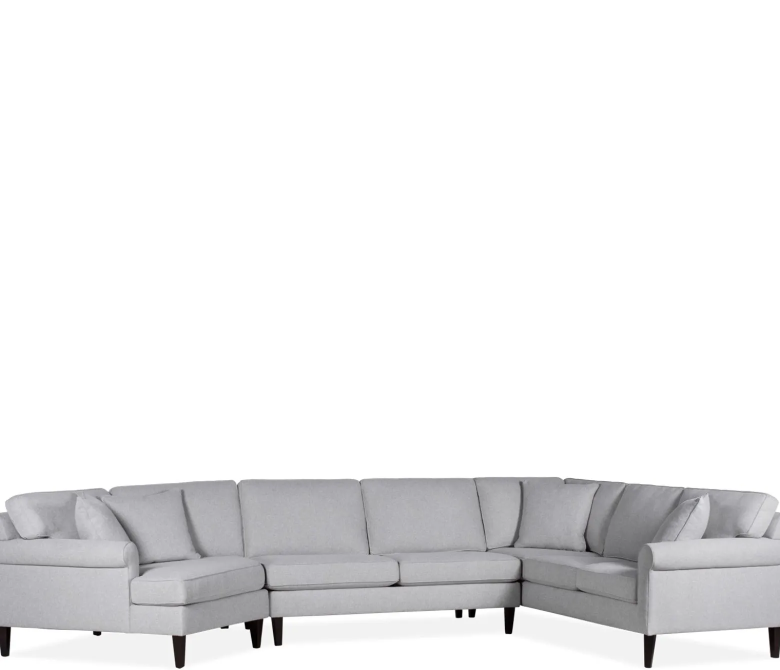 Grayson 3 Piece RHF Sofa Sectional Armless, LHF Cuddler - Villa Dove