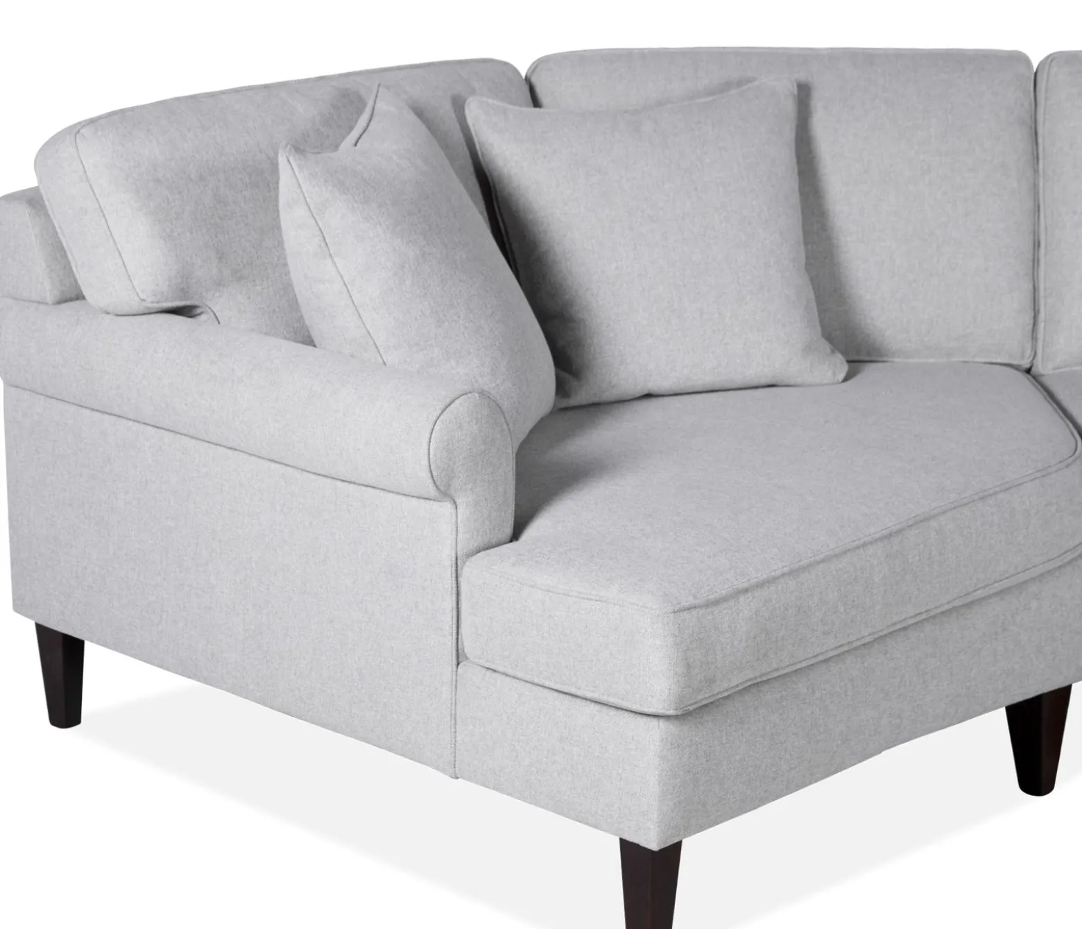 Grayson 3 Piece RHF Sofa Sectional Armless, LHF Cuddler - Villa Dove