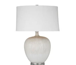 Grooved Ceramic Table Lamp