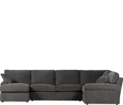 Hampton 3-Piece Sectional - RAF Corner Sofa, Armless Loveseat, LAF Chaise