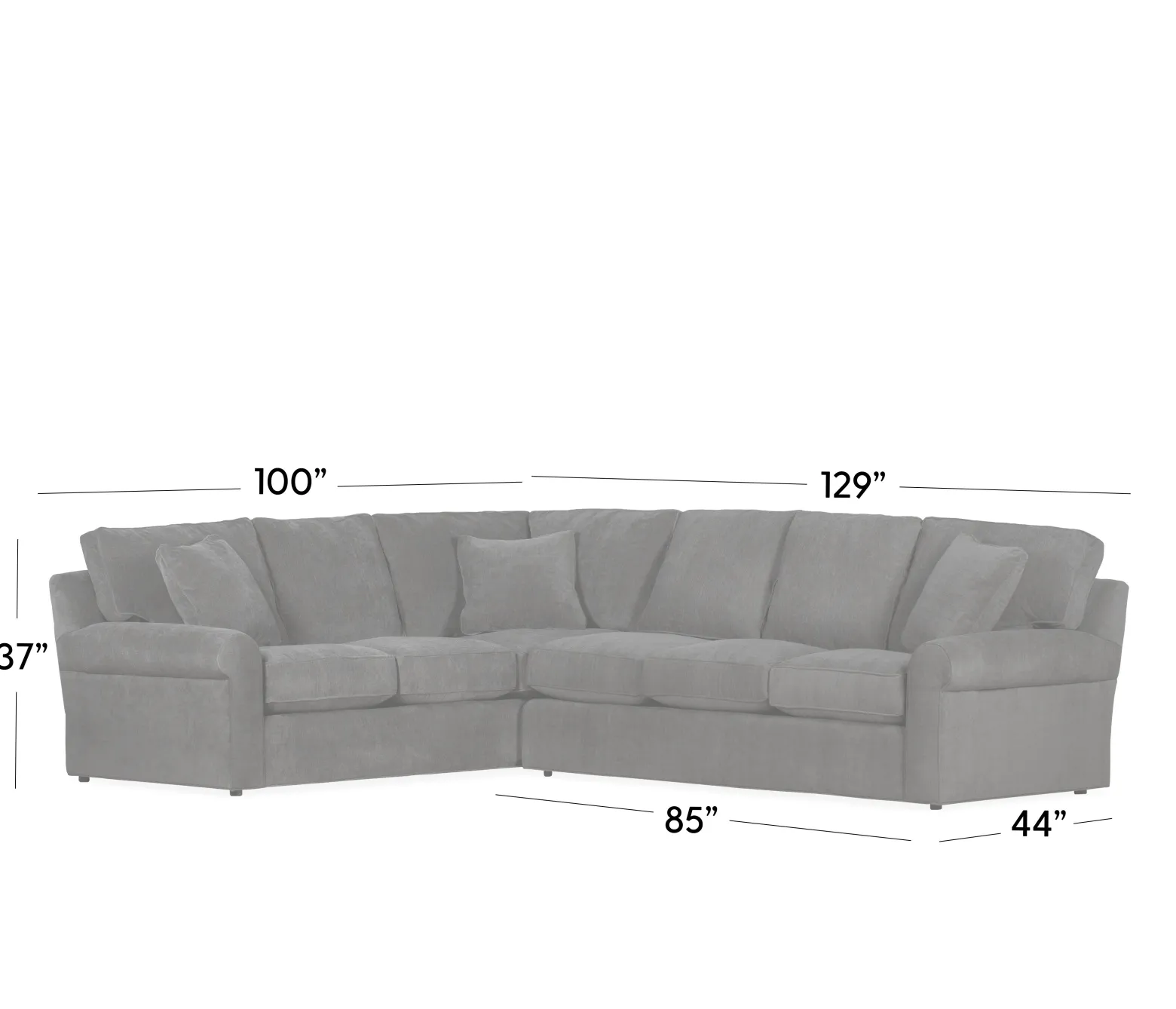 Hampton 2-Piece Sectional - LAF Corner Sofa with RAF 3 Seat Sofa