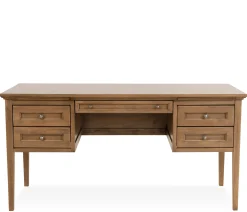 Henderson 4-Drawer Desk - Pecan